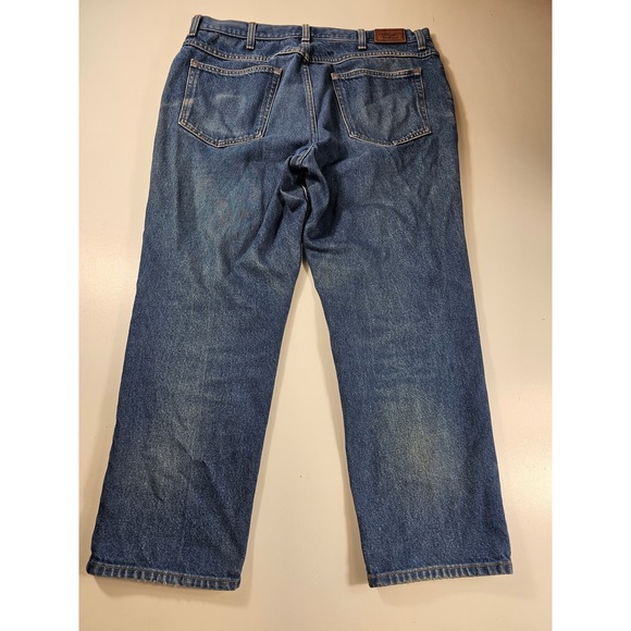 Ll bean 38x28 classic fit blue jeans EUC Career Casual work ^ - Picture 2 of 5